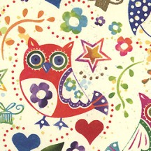 Country Owls Italian Print Paper ~ Carta Fiorentina Italy